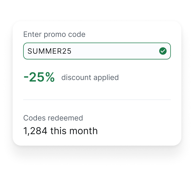 Promo code SUMMER25 with a 25% discount applied